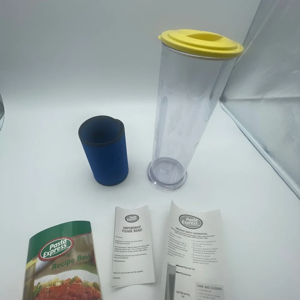 Pasta Express As Seen On TV Pasta Maker Tube Cooker with Thermal Sleeve and Reci